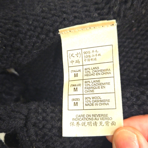 Max Studio - Black Wool Cardigan -(M) - Picture 6 of 6